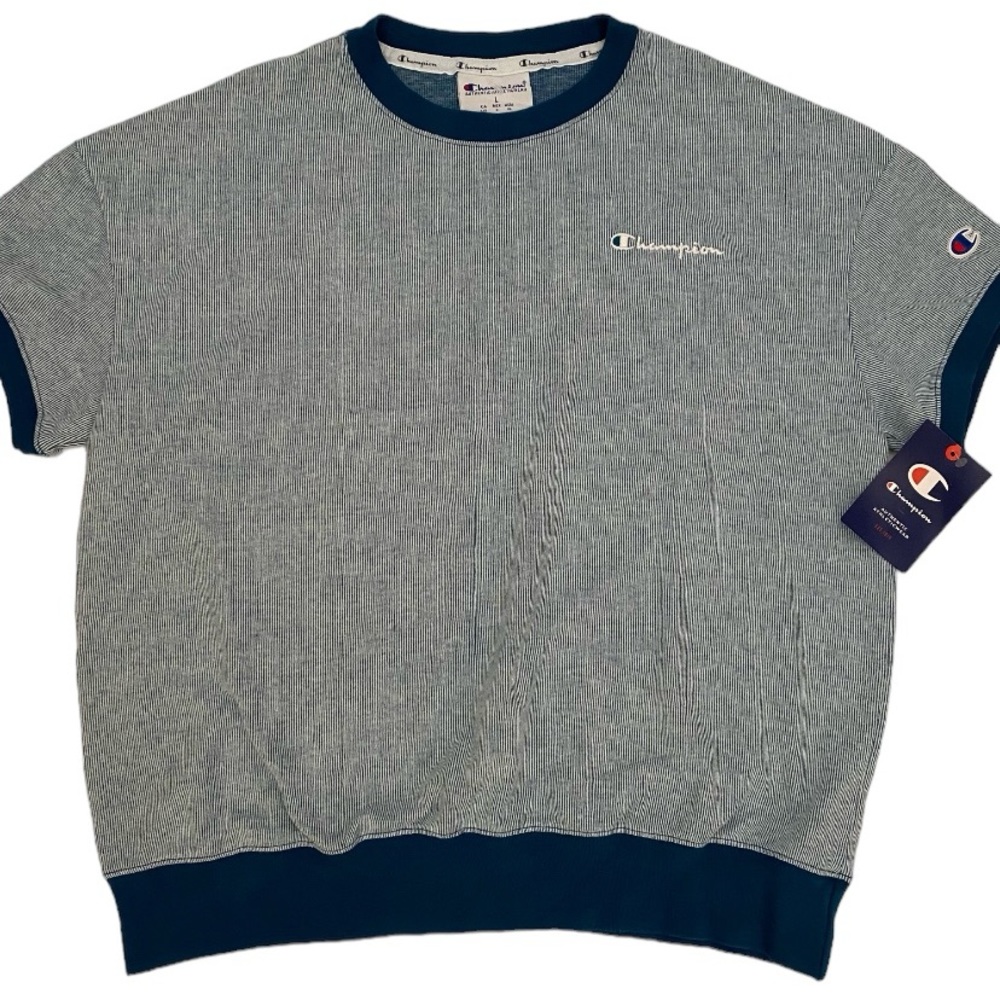 Champion Embroidered Logo Ringer Tee
